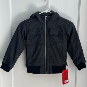 The North Face Kids Youth Charcoal Hooded-Fleece Lined Jacket